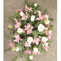 1 Cubre Urna, 12 Rosas, 8 Ramas de Liliums/ 2 Flores por Tallo