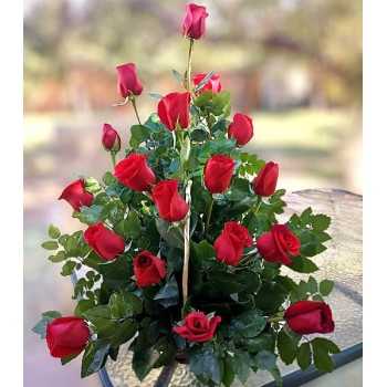 Canasta de 18 Rosas Fúnebres