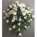 1 Cubre Urna, 36 Rosas, 12 Ramas de Liliums/ 2 Flores por Tallo