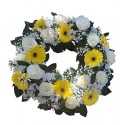 1 Corona, 12 Rosas, 8 Gerberas