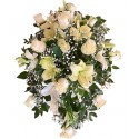 Cubre Urna, Rosas, Liliums, Alstromerias