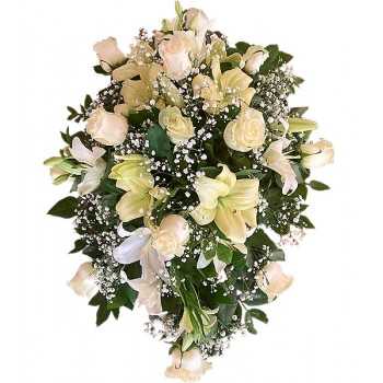 Cubre Urna, Rosas, Liliums, Alstromerias
