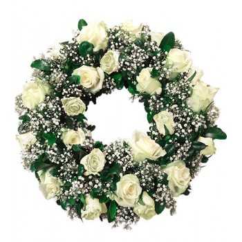 Coronas con Rosas Blancas
