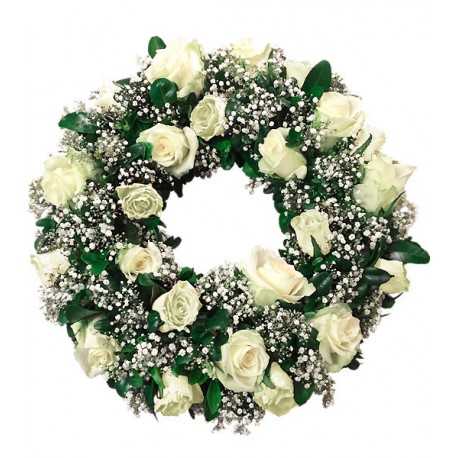 Coronas con Rosas Blancas