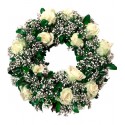 Corona Fúnebre de Rosas Blancas