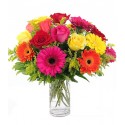 Florero de Rosas y Gerberas