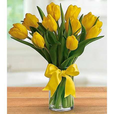 Florero Tulipanes Amarillos
