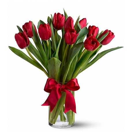 Florero Tulipanes Rojos