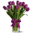 Florero Tulipanes Morados