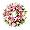 Corona de Flores Rosadas