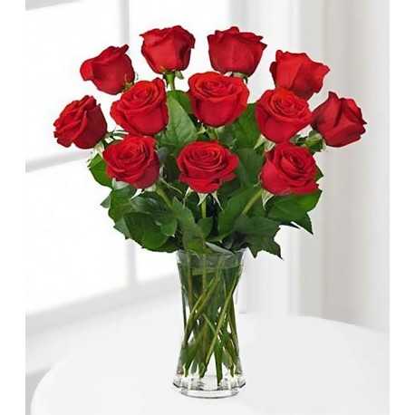 Florero de 12 Rosas