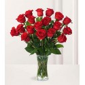 1 Florero de Vidrio, 18 Rosas